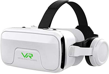 Cuffie VR Occhiali 3D, Cuffie per Realtà Virtuale con Cuffie Integrate con 120 Gradi per iPhone Android 4.7-6.0 Pollici, per Film Regalo per Bambini E Adulti