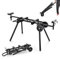 COSTWAY Folding Mitre Saw Stand, Universal Power Tool Workbench with Wheels, Extending Support Arms & Quick Release Clamps, Heavy Duty Saw Workstation, Supports 150kg (with Wheel, 130-236x73x83-103cm)