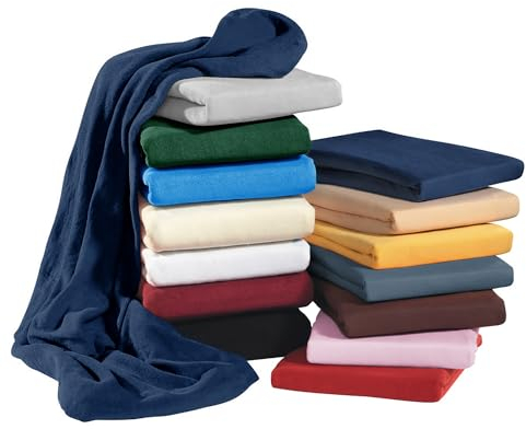 MALIKA® Spannbettlaken 90x200cm - 100x200cm Baumwolle Bettlaken Jersey Betttuch Spannbetttuch Laken - Matratzenhöhe bis 28 cm