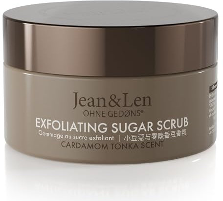 Jean & Len Scrub esfoliante al cardamomo e tonka, per un'esperienza di pulizia profumata, con oli ricchi, scrub all'olio di zucchero senza parabeni e siliconi, 200 ml