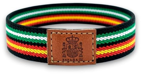 BDM tygarmband för män och kvinnor med flaggan för Spanien och andalusien eller Betis fotboll. Nautisk, elastisk.