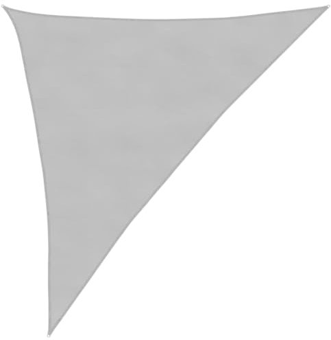 vidaXL Sonnensegel, Sonnenschutz UV Schutz für Balkon Garten Terrasse, Sonnendach Wasserfest, Windschutz Wetterschutz, Hellgrau 3x4x5m 100% Polyester Oxford