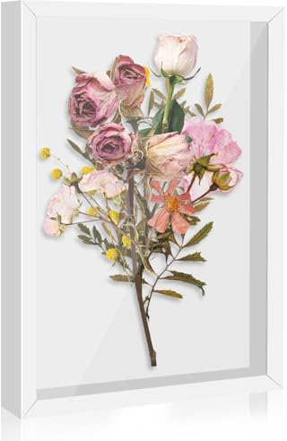 SUPRROW 3D Bilderrahmen zum Befüllen,Bilderrahmen 20x29 cm,Objektrahmen Shadow Box mit Glasscheibe,A4 3D Objektrahmen Rahmen für Blumen,Fotos,DIY Kunsthandwerk,Dekorative Wände, Muttertagsgeschenke
