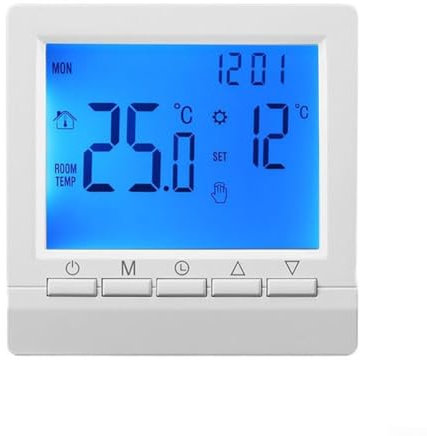 Thermostat, 3A Programmierbares Raumthermostat, Smart Temperaturregler Gaskessel-Thermostat mit Großbild-LCD-Display zur Kontrolle der Raumtemperatur