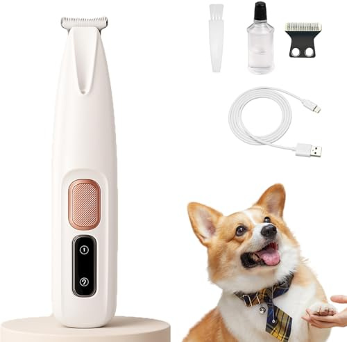 Tondeuse de précision pour chat, Tondeuse pour chien, sans vibration, Légère et ergonomique, Prenez soin de ses zones sensibles, Toilettage sans stress (1PC)