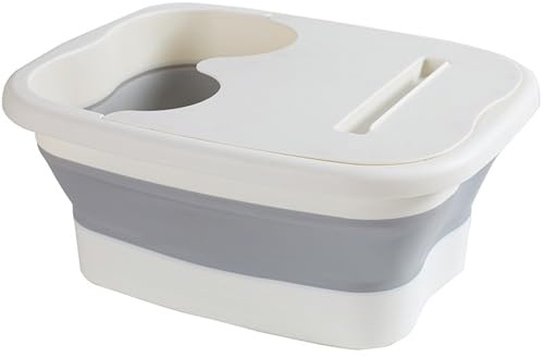 Vasca pieghevole per pediluvio, design portatile con struttura ispessita, capacità 100 kg, per uso domestico e in viaggio, massaggio pieghevole ai piedi