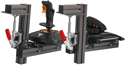 J-Pein Tischhalterung aus Stahl für die Flight SIM, Joystick, Drosselklappe und Hotas-Systeme. Vollständiger Support für Fast alle Flugsim-Spiele. (Nicht im Lieferumfang enthalten).