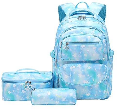 TCYIN Mädchen Schulrucksack,Damen Oxford Rucksack Floral Schultasche Outdoor Freizeit Daypacks Schultaschen MädchenTeenager mit USB Charging Port