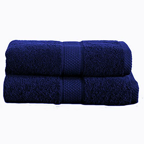 Sue Rossi Ltd 100% Turkish Cotton Guest Towels Hand Kitchen Towel Face Cloth 40 x 60 cm Pack Of 2 Twin Set (Navy Blue)