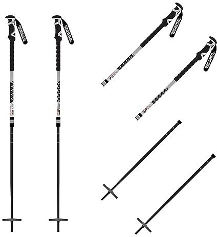 K2 Skis - Lockjaw ALU-EVA, bastón de Esqui Unisex - Adulto, Silver, 105-145 cm - 10G3031.1.1.105-145