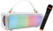 N-Gear Blazooka 703 Weiß - Tragbarer, kabelloser und Kleiner Bluetooth Lautsprecher - Inklusive kabellosem Mikrofon und Disco Licht - 100 Watt Musikbox und 5 Stunden Spielzeit.