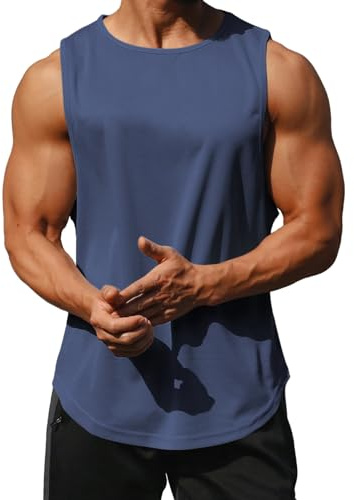 Litthing Débardeurs de Course à Séchage Rapide pour Hommes Tank Top Gymnastique Les Entraînements Été Lâche sans Manches T-Shirt Respirant Décontracté Sport Vêtements Actifs