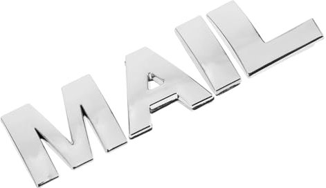 NULYLU 4 Pegatinas De Letras De Metal Para Buzón De Correo De Aleación De Zinc Grandes Calcomanías Del Alfabeto Inglés Para Buzón De Correo