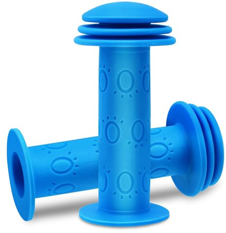 Silimore Empuñaduras de manillar de bicicleta para niños y niñas, 105 mm, antideslizantes, de goma suave, con hongo, adecuadas para bicicletas de niños, BMX, scooters, bicicletas de equilibrio,