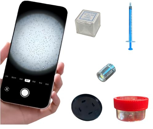 Sperm Phone Observation Magnifier Lens Kit at Home, Magnifying Glass that can be Used 100 Times, Quick Observation Sperm Concentration, Vitality, and Quantity (Suitable for iPhone/Android)