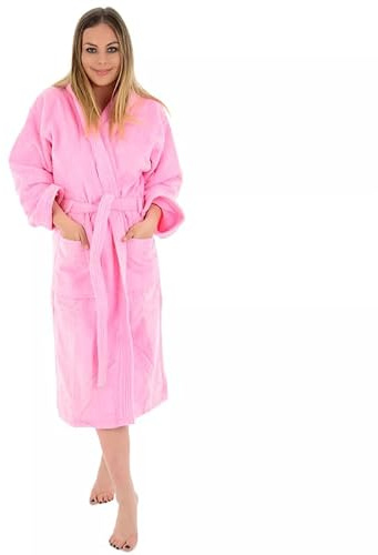 Unisex Egyptian Cotton Bath Robe 100% Luxury Terry Towelling Dressing Gown Soft Hooded or Shawl Neck Loungewear Housecoat for Men Women