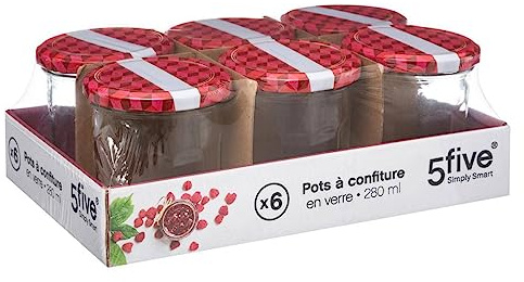 5five - lot de 6 pots de confiture box
