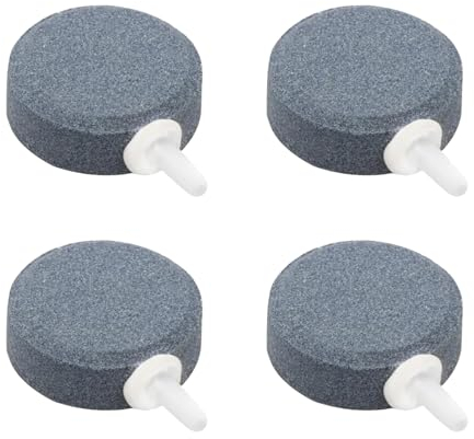 Kiuiom 4 Stück Luftstein Für Aquarium,Bubbles Sauerstoff Diffusor,Blasendiffusor,Sprudelstein Für Teiche,Aquarium Sauerstoff Stein,Ausströmersteine Für Aquarien,Für Luftpumpen,Aquarien,Eimer,Teiche