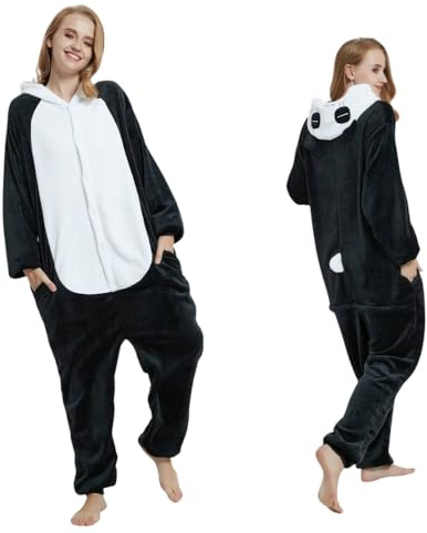 nerd hunters Onesie dräkt för vuxna – plysch kigurumi pyjamas, unisex djurkostym, storlekar S–XL
