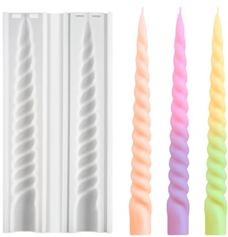 3D Spirale Kerzenformen zum Gießen,Valentinstag Kerzenform Silikon Kerzen Formen Silikon Hochwertige Spiral Candle Moulds Wiederverwendbare Silikonform für DIY Kerzen,Aromasteine und Duftkerzen