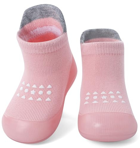 MASOCIO Baby Boys Girls Sock Shoes Toddler First Walking Shoes Soft Rubber Sole Non Slip Sock Shoes