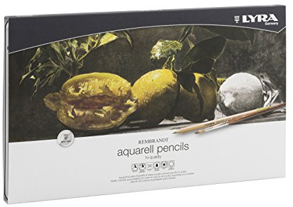 LYRA L2011360B Rembrandt akvarell B-Ware – metallfodral med 36 akvarellpennor, blandade färger