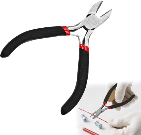 Wire Cutters 1PCS Precision Cutting Pliers Ultra Sharp Wire Snips Spring Loaded Flush Cutter for Jewelry Making Ideal Wire Snips for Crafting