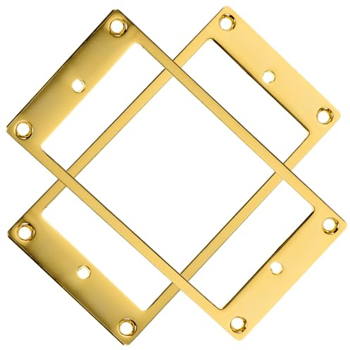 MOTHNUR 2 Marcos para Pastillas de Guitarra Eléctrica de Latón Dorado Marco de Metal Resistente para Cubiertas de Pastillas Accesorios para Guitarra Eléctrica Reducción de Ruido