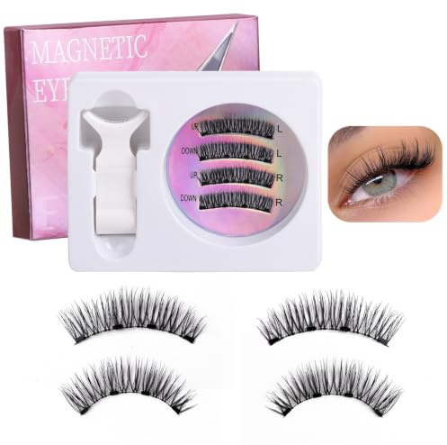 PestañAs MagnéTicas Con Aplicador, No Requiere Pegamento Ni Removedor, PestañAs Postizas Magneticas, Perfectas Para Principiantes Magnetic Eyelashes
