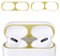 StyleDesign Staubschutz Sticker kompatibel mit Apple AirPods Pro - Metallstaub Schutz Aufkleber Skins in Gold