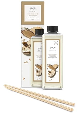 ipuro - erfrischender cedar wood Raumduft Refill - dezenter Nachfüller mit holzigen & würzigen Noten - stilvolle Nachfüllflasche für ein puristisches Dufterlebnis 500 ml