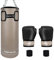MSPORTS Boxsack-Set Professional 80 x 30 cm, Box-Set mit 1 Paar Boxhandschuhen und Boxbandagen - 25 kg Beige-Schwarz Boxset