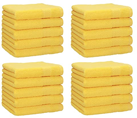 Betz 20 Stück Premium Seifetücher- Seiftuch - Handtücher-Set - Händehandtücher - 30 x 30cm Farbe gelb