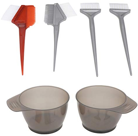 KALLORY Hair Styling Accessories 2 Sets Hair Dye Brush and Bowl Set Hair Dye Kit Hair Coloring Brush and Mixing Bowl Colours Tint Containers DIY Salon Hair Dye Tools Hair Styling Tools