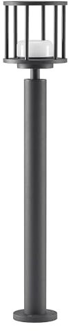 Lucande Utomhuslampa 'Berenike' (modern) i Grå av aluminium/grå zink (1 lamor, GX53) - Väglampa, pollare, vägbelysning, sockellampa