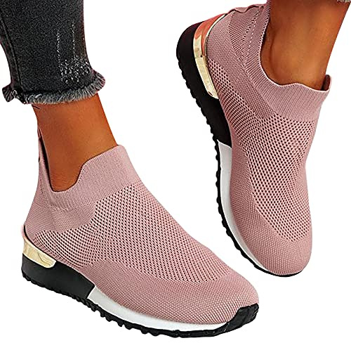 2023 Baskets à Compensés Pour pour femmes de grande taille pour Chaussettes en Rocking Casual Running Chaussures Sport Femme De Running Basket Chaussure De Travail Course Respirantes Sneakers
