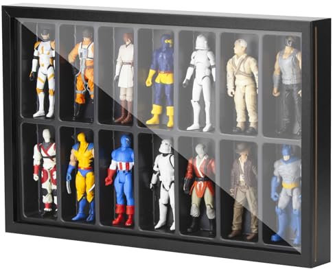 Plastic 3.75 inch Figure Collectors Showcase, Display Frame Case for Action Figures Collectibles, Compatible with Star was/ Gi Jeo Classified Series, 15.16 L * 1.57 W *9.84