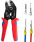 Wire Crimping Tool with Ratchet, Amliber Ratchet Wire Crimper Tool for Open Barrel Terminal Connectors, Electrical Crimping Tool for Molex Style Deutsch Delphi AMP Dupont TYCO Terminals, 24-14 AWG