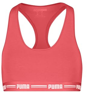 Puma Racer Back, Reggiseno Sportivo da Donna, Coral,
