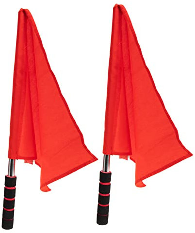 Toddmomy 2stücke Schiedsrichterfahne Signalflaggen Schiedsrichterflagge Verkehrsflaggen Rot Leuchtend Fan-jubelflaggen Flagge Signal Schiedsrichter Jubelflaggen Signalflagge