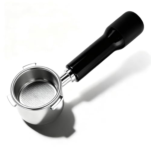 Portafiltro senza fondo 51 mm, portafiltro non pressurizzato 3 orecchie con cestello filtrante, impugnatura ergonomica per macchina da caffè Naked