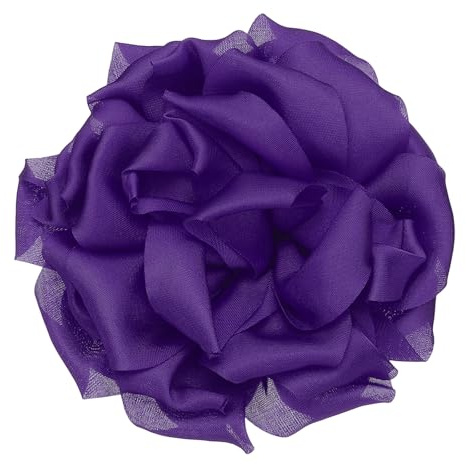 QUARKZMAN Broches Y Alfileres De Flores De Rosa Estilo 1 Púrpura | Broches De Solapa De Flor De 4.3 Pulgadas, Broches Florales Grandes De Rosa, Para Mujeres Accesorios De Joyería Regalos