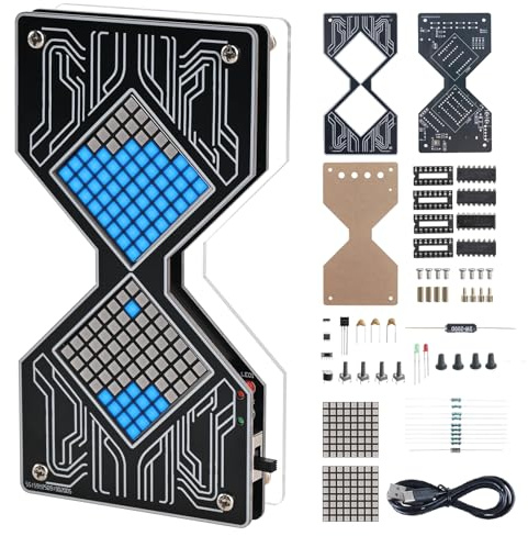 PEMENOL Diy Clessidra elettronica Saldatura Kit Kit Timer Digitale Regolabile da 1 a 99 min Ricaricabile Elettronica Kit per Saldatura Apprendimento Cucina