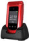 uleway Seniorenhandy Klapphandy ohne Vertrag,GSM Großtasten Mobiltelefon SOS Notruffunktion,Taschenlampe,FM Radio,2.4 Zoll Dual Display Einfach Handy für Senioren (Rot)(mit Ladestation), o2