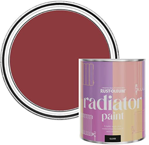 Rust-Oleum Red Heat Resistant Radiator Paint in Gloss Finish - Empire Red 750ml