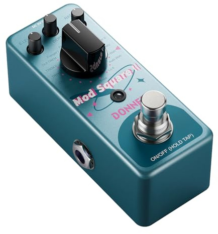 Donner Pedal de modulación - Mod Square Ⅱ para pedales de guitarra eléctrica, 16 efectos Chorus Phaser Tremolo Flanger Rotary Vibrato Wah Lo-fi Detune 16 modos de modulación, True Bypass