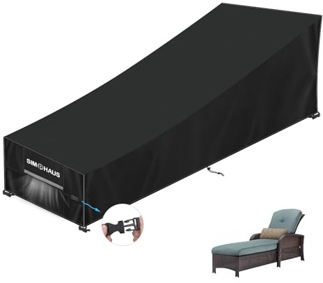 SIMPHAUS Överdrag för utomhusbruk solstol överdrag vattentätt utomhussängöverdrag 420D Oxford-tyg för trädgårdssolsäng säng 210 x 80 x 40/80 cm