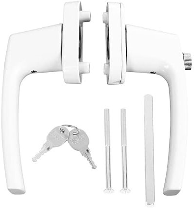 Manilla Ventana Cerradura de palanca de dos extremos, manivela gruesa sólida con llaves for ventana de puerta, manija de puerta gruesa sólida con cerradura de manija de llave Manilla Puerta Ventana