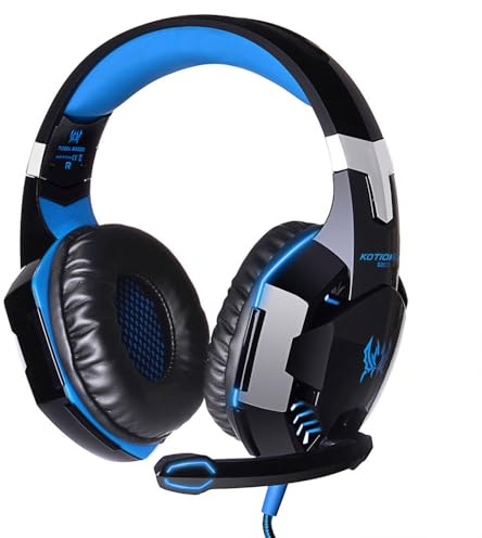 G2000 Over-ear Game Gaming Headphone Headset Earphone Headband with Mic Stereo Bass LED Light for PC Game