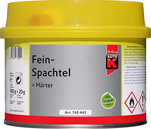 Mastic de finition carrosserie auto pot 1kg Auto K